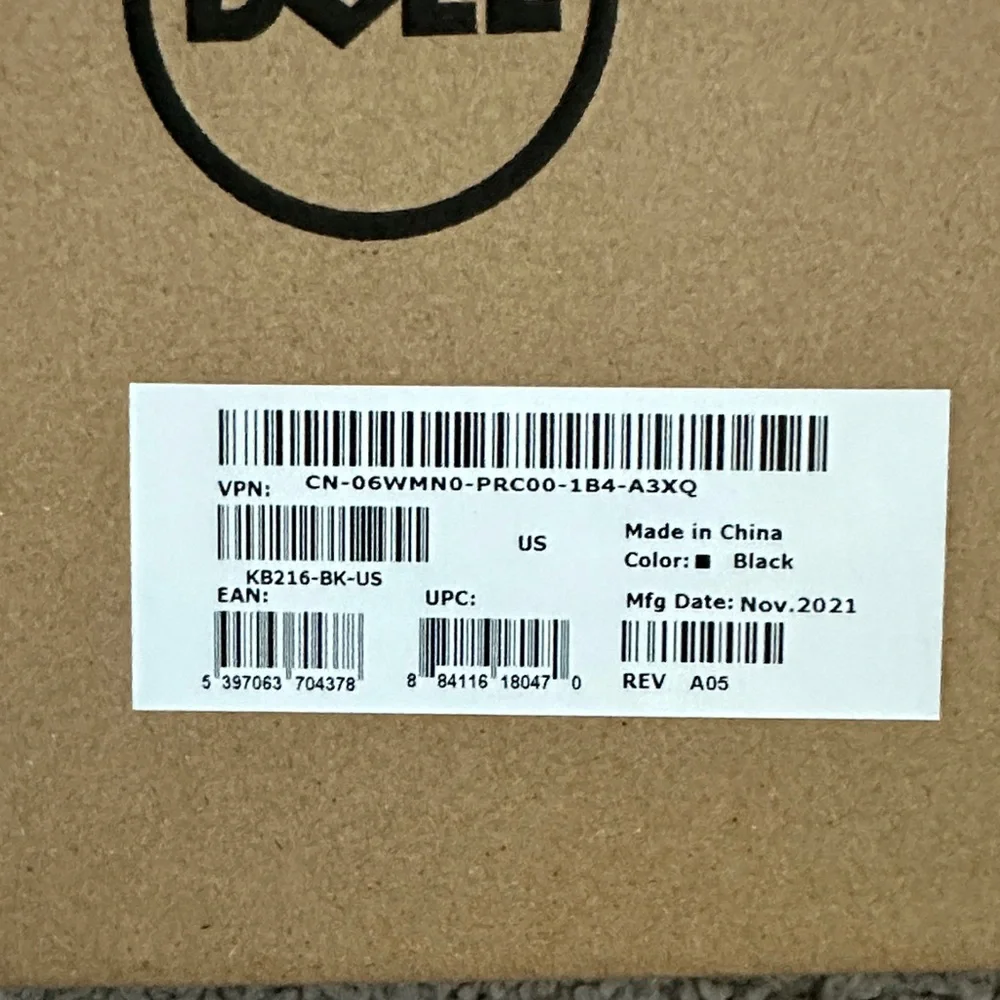 Dell Keyboard in Brown Box